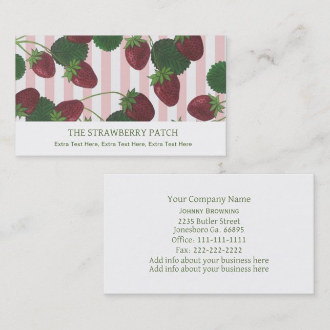 Strawberry Business Card (Front/Back)