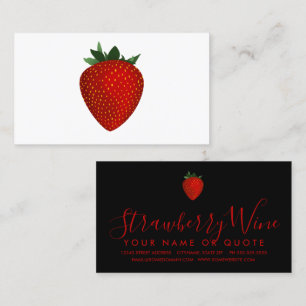 strawberry business card