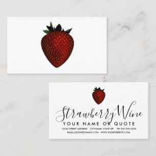 strawberry business card