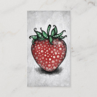 Strawberry Business Cards - Fun Red Green