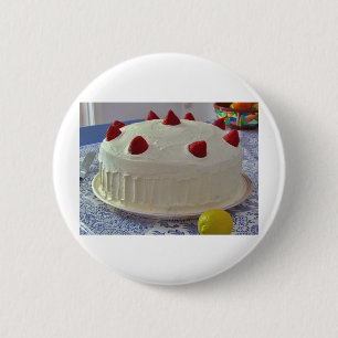 Strawberry Cake 6 Cm Round Badge