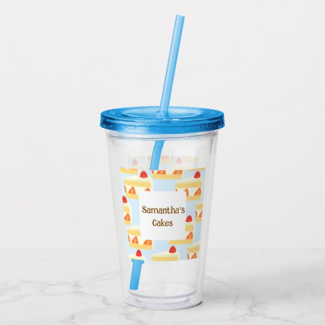 Strawberry Cake  Acrylic Tumbler (Back)