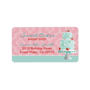 Strawberry Cake Address Label C