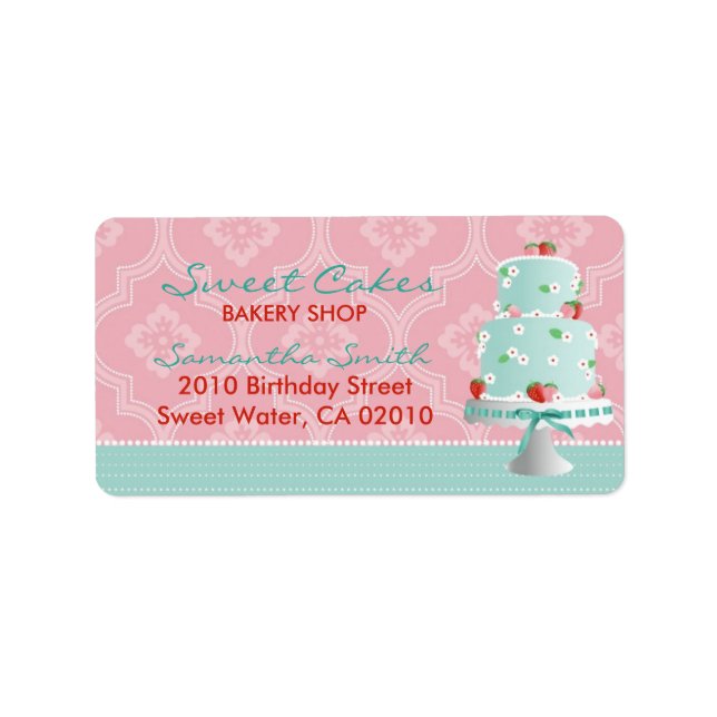 Strawberry Cake Address Label C (Front)