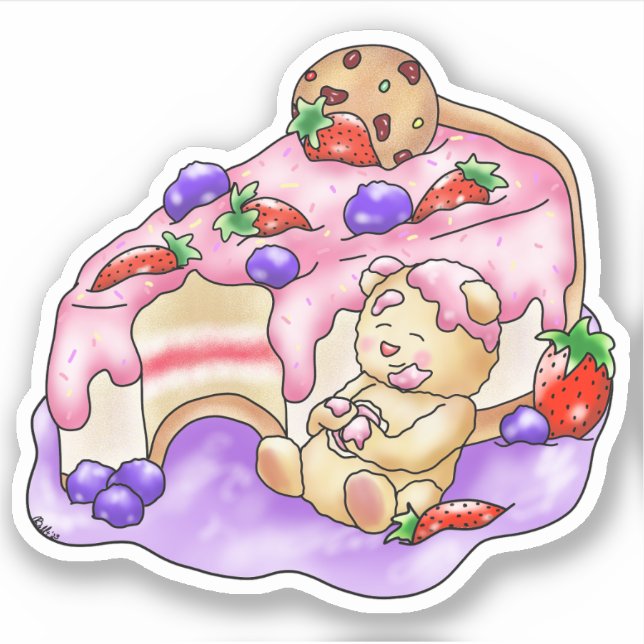 Strawberry Cake Berry Dessert Bear | (Front)