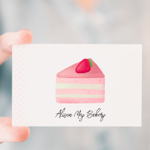 Strawberry Cake  Business Card