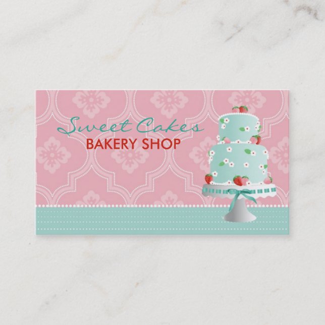 Strawberry Cake Business Card 2 (Front)