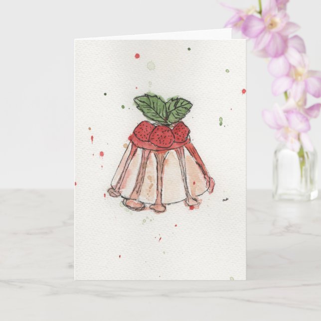 Strawberry Cake Card (Orchid)