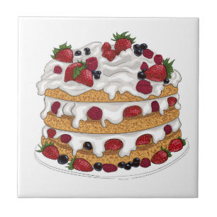 Strawberry Cake Tile