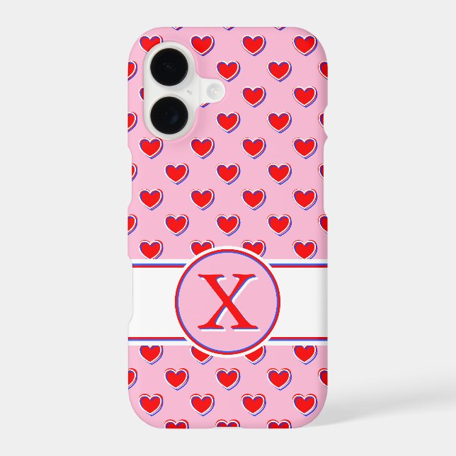 Strawberry Cake - Your Monogram Pink Red And White (Back)