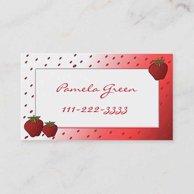 Strawberry Calling Card (Front)