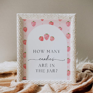 Strawberry Candies Party Sign