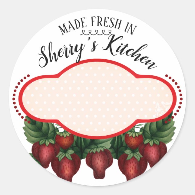 strawberry canning from the kitchen of sticker (Front)