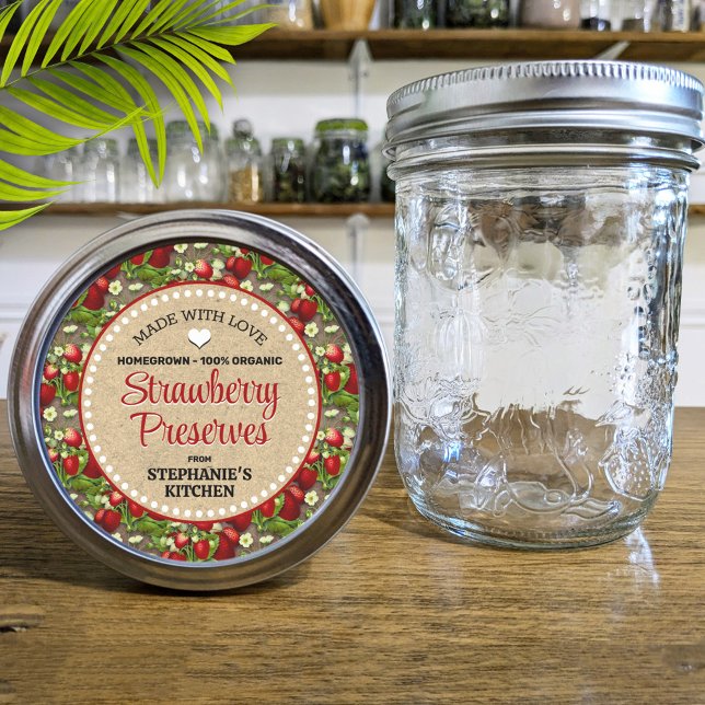 Strawberry Canning Jar Label (Creator Uploaded)