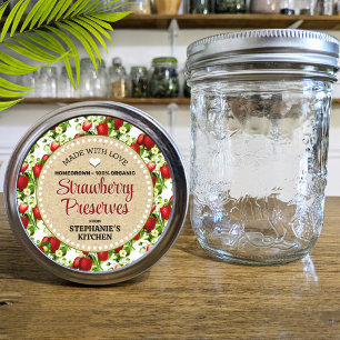 Strawberry Canning Jar Label