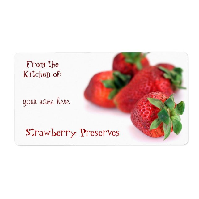 Strawberry Canning Labels (Front)