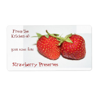 Strawberry Canning Labels