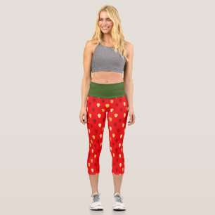 Strawberry Capri Leggings