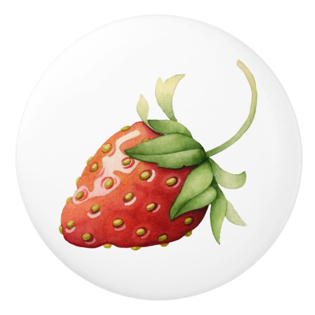 Strawberry Ceramic Knob (Front)