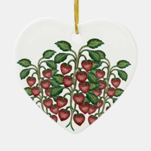 Strawberry Ceramic Tree Decoration