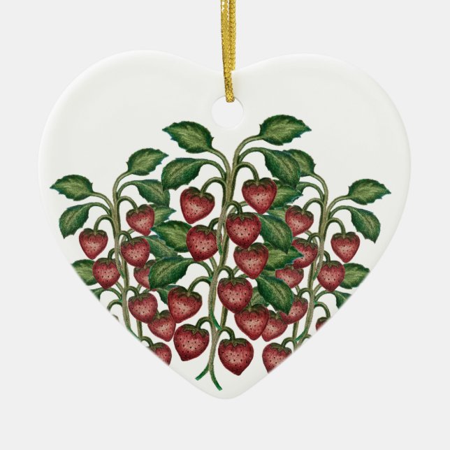 Strawberry Ceramic Tree Decoration (Front)