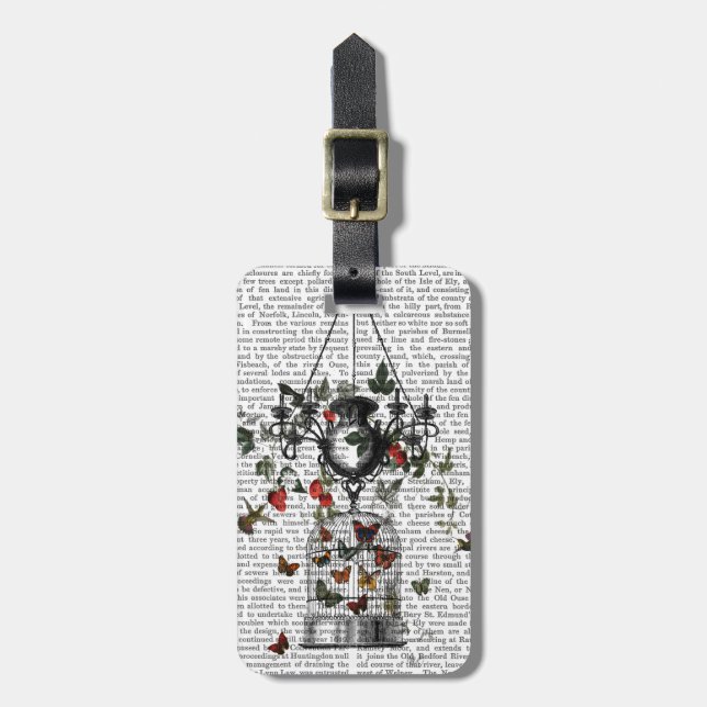 Strawberry Chandelier Luggage Tag (Front Vertical)