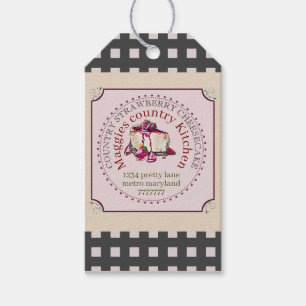 strawberry cheese cake  gift tags