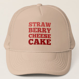 Strawberry Cheesecake Aesthetic Food (dark) Trucker Hat
