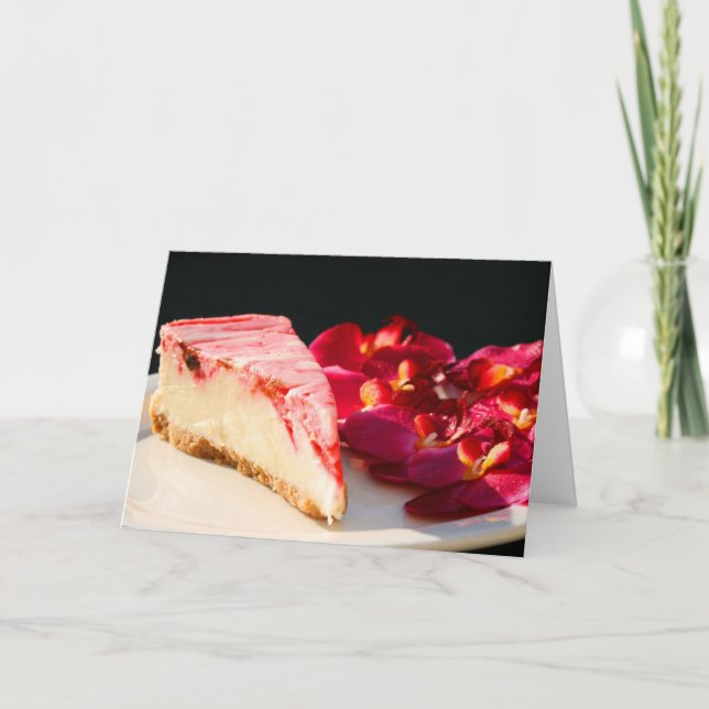 Strawberry Cheesecake And Orchids Greeting Card (Front)