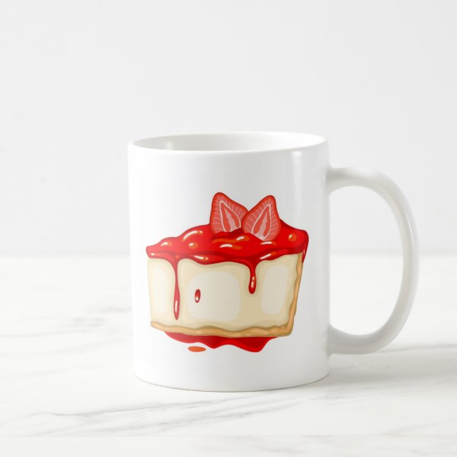 Strawberry Cheesecake delicious cake Coffee Mug (Right)