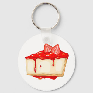 Strawberry Cheesecake delicious cake Key Ring