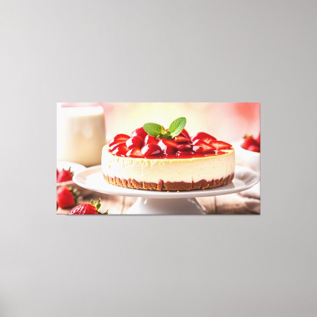Strawberry Chesecake Canvas Print (Front)