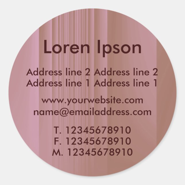 Strawberry Chocolate Business / Profile Classic Round Sticker (Front)