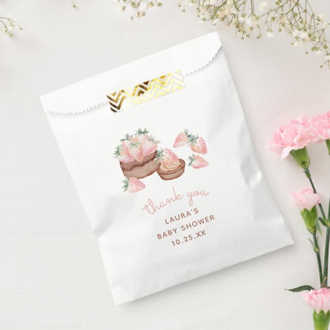 Strawberry Chocolate Cake Berry Sweet Baby Shower Favour Bags (Sealed)