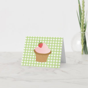Strawberry Chocolate Cupcake Thank You Card