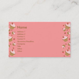 Strawberry Chocolate Cupcakes Business Card