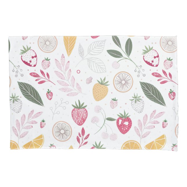 Strawberry Citrus Fruit Pillowcase (Front)