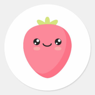 Strawberry Classic Round Sticker