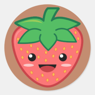 Strawberry Classic Round Sticker