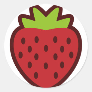 STRAWBERRY CLASSIC ROUND STICKER