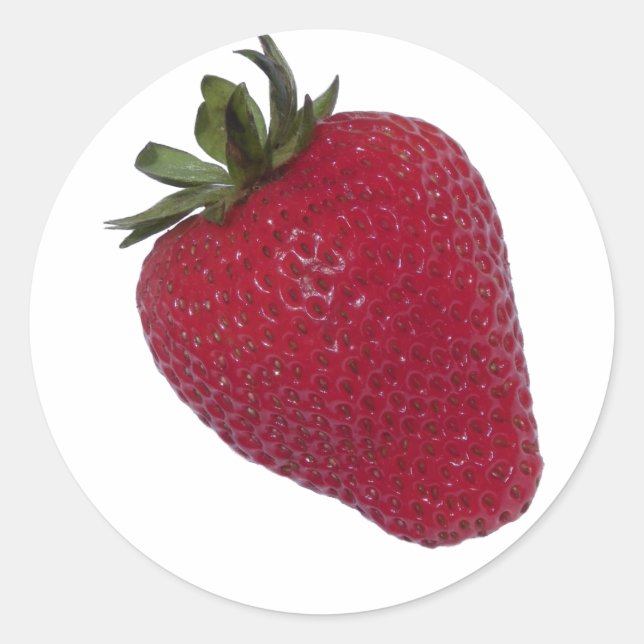 Strawberry Classic Round Sticker (Front)