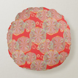 Strawberry Cocktail Round Throw Pillow