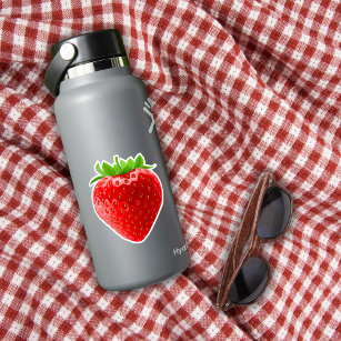 Strawberry Contour Kiss-Cut Sticker