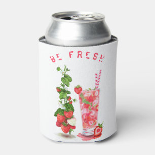 Strawberry Cool Drink Fruits Can Cooler