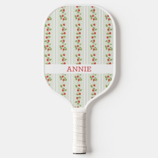 Strawberry Cottagecore Pickleball Paddle (Front)