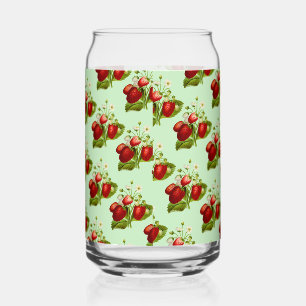 Strawberry Country Kitchen Can Glass