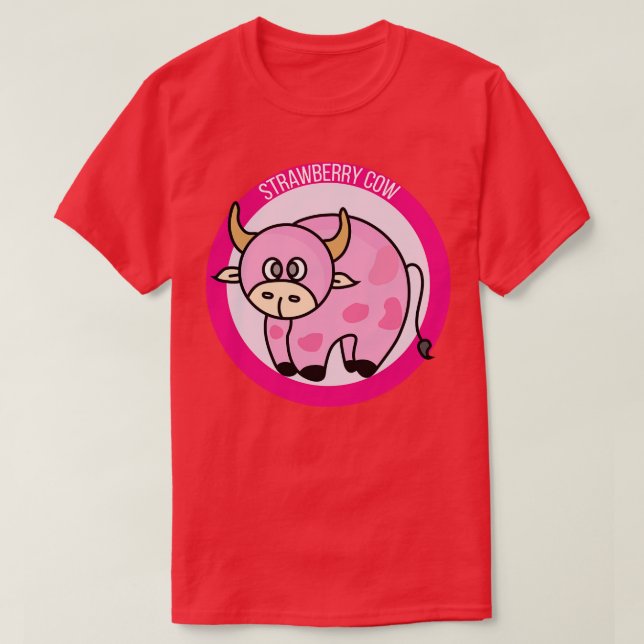 Strawberry Cow Costume Cute Design Ideas toon T-Shirt (Design Front)