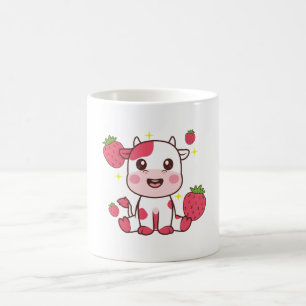 Strawberry Cow, Cute Cow, Pink Cow Pet Coffee Mug