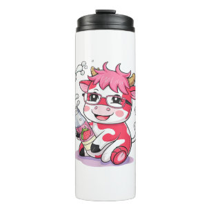 Strawberry Cow Kawaii Anime Strawberry Milk _5 Thermal Tumbler