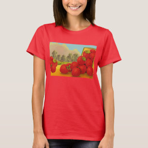 Strawberry Crate Art Retro T-shirt